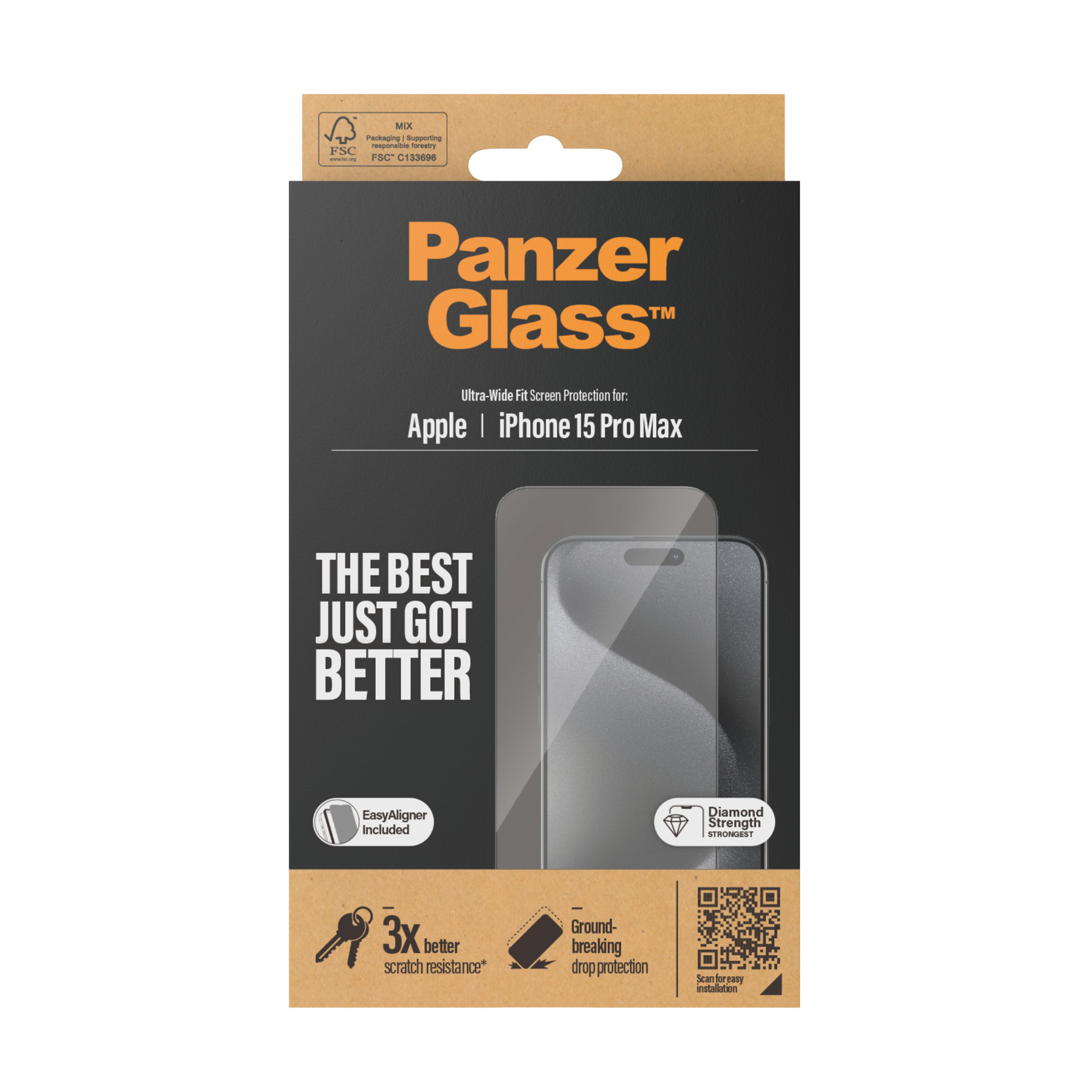 PanzerGlass Bildschirmschutz für Handy - ultrabreite Passform mit EasyAligner, Ansicht 4
