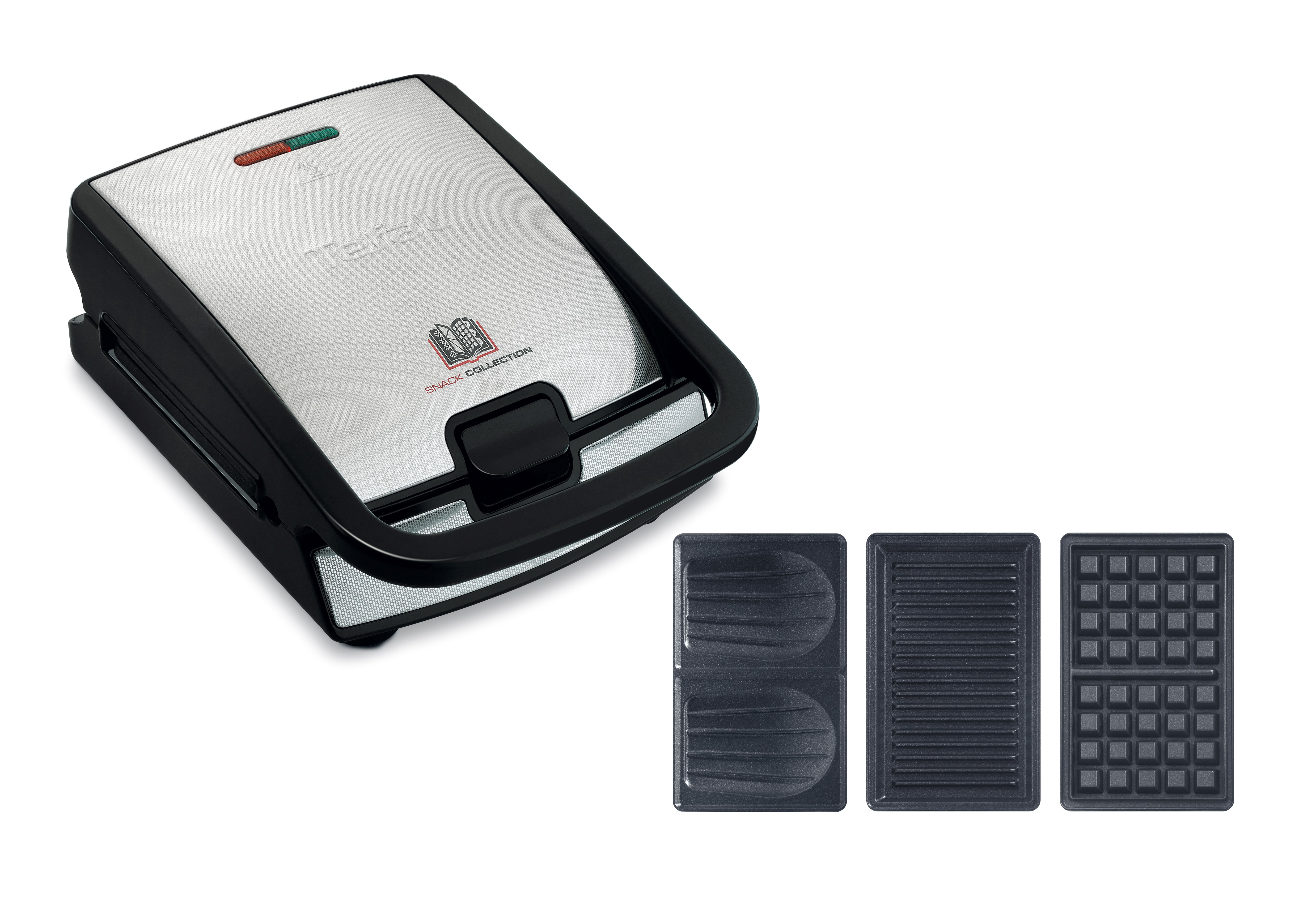 TEFAL Snack collection Sandwich maker / waffle maker 700 W black/stainles SW852D 3045386363643