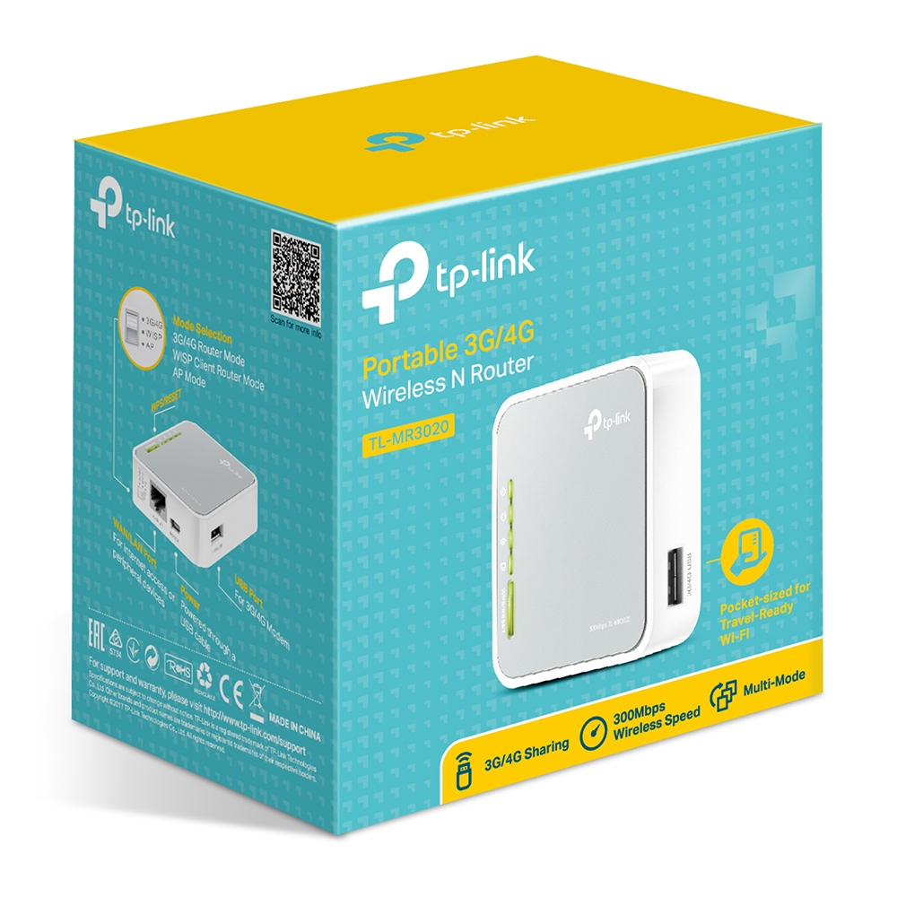 TP-LINK TL-MR3020 - Wireless Router - 802.11b/g/n, Ansicht 2