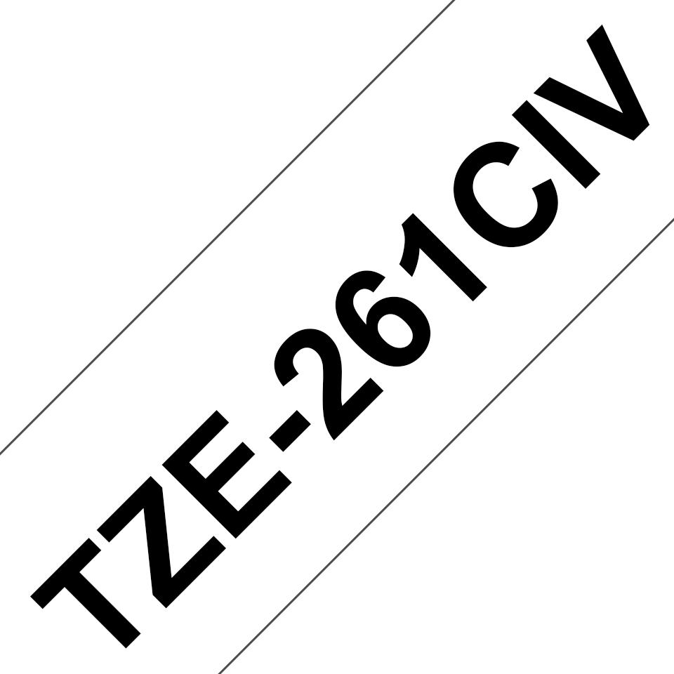 Brother TZe-261 - Schwarz auf Weiß - Rolle (3,6 cm x 8 m), Ansicht 2