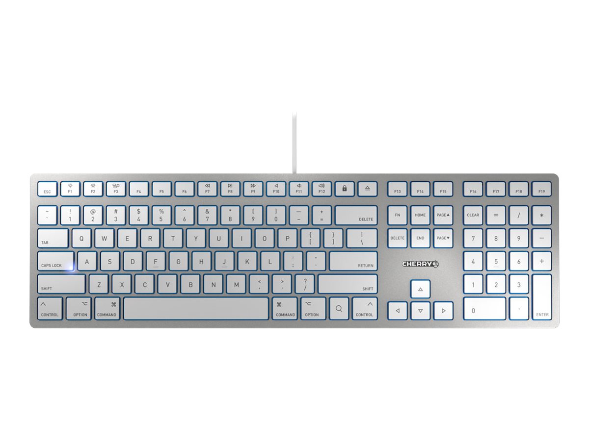 CHERRY KC 6000 SLIM FOR MAC - Tastatur - USB - Pan-Nordic - Tastenschalter: CHERRY SX - Silber