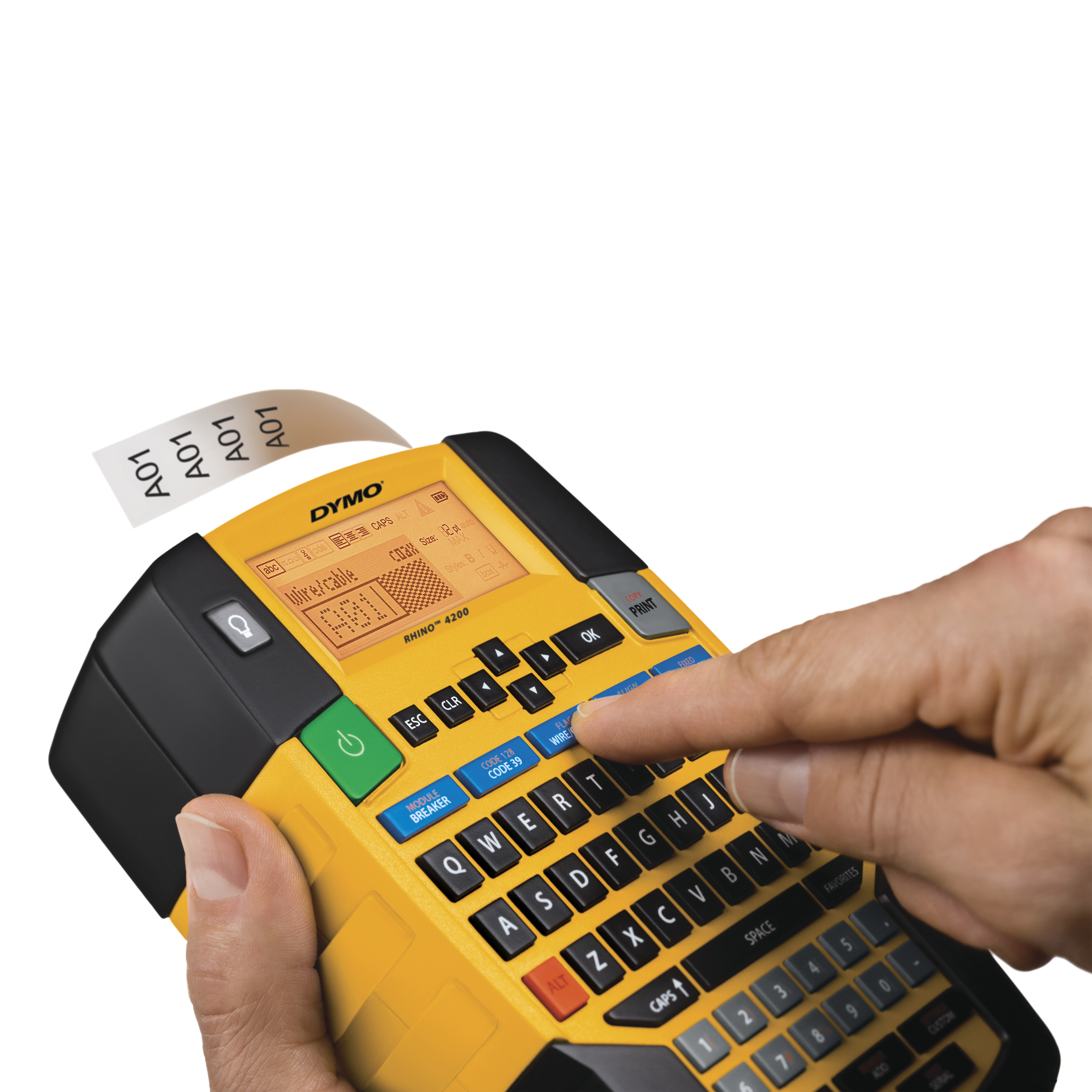 Dymo Rhino 4200 Kit - Beschriftungsgerät - s/w - Thermotransfer - Rolle (1,9 cm) - LED, Ansicht 2