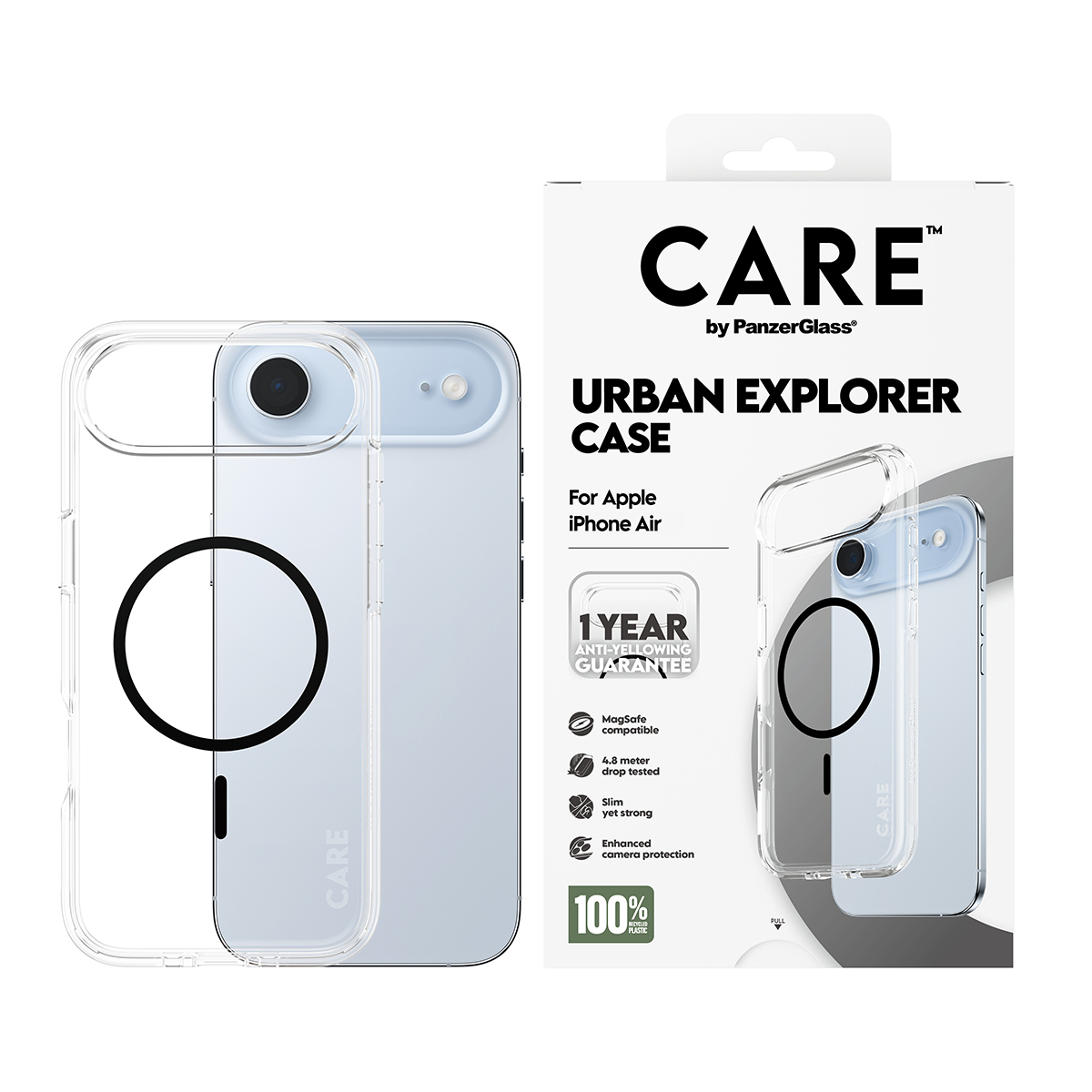 PanzerGlass CARE by Flagship Case Transparent Urban Combat w. Black MagSafe iPhone - Apple - iPhone Air, Ansicht 3