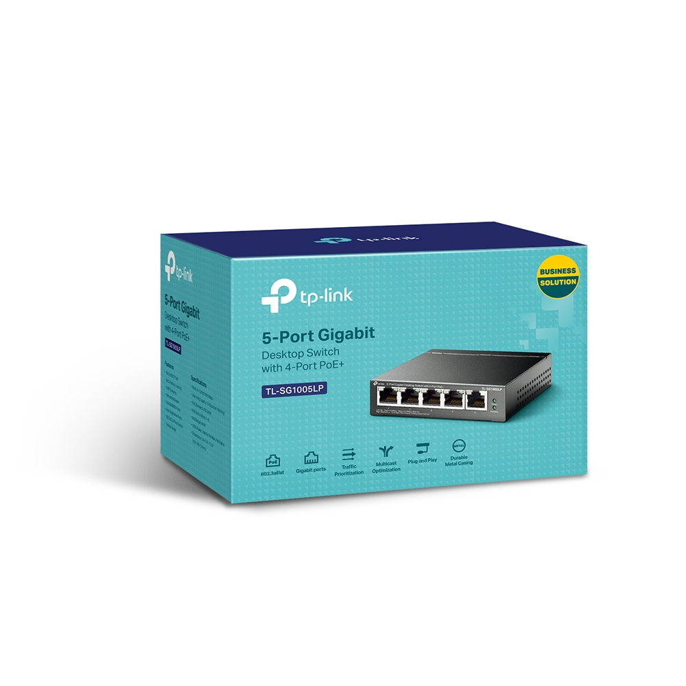 TP-LINK TL-SG1005LP - V1 - Switch - unmanaged - 5 x 10/100/1000 (4 PoE+), Ansicht 4