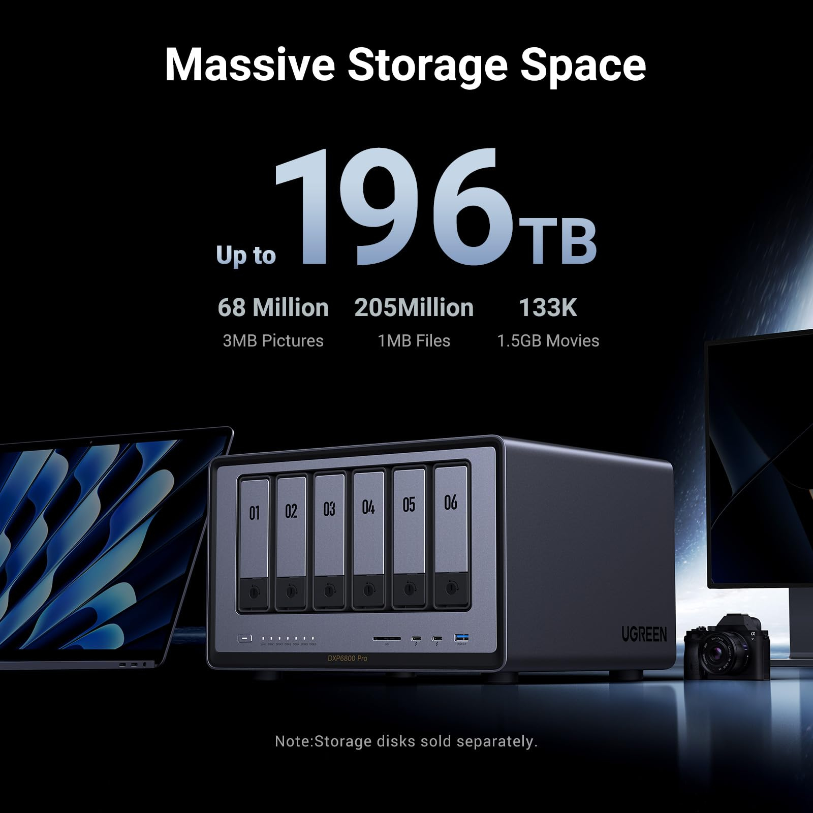 Ugreen NASync DXP6800 Pro NAS System 6-Bay - Storage Server - Storage Server - NAS, Ansicht 4