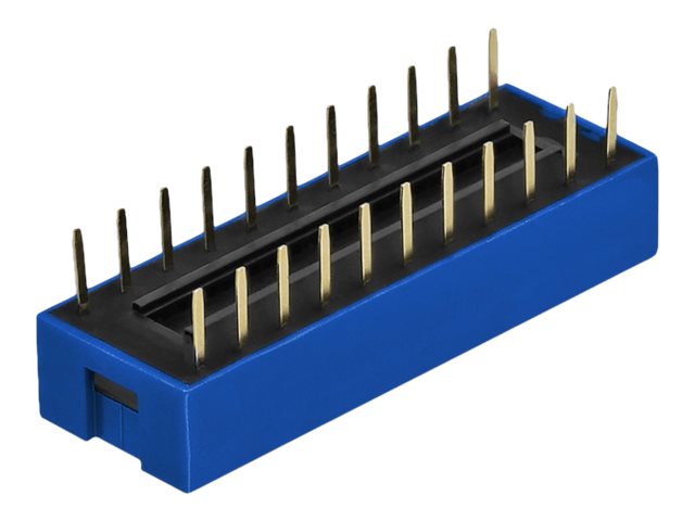 Delock DIP sliding switch 11-digit 2.54 mm pitch THT vertical - DIP-Schalter - Blau (Packung mit 5)
