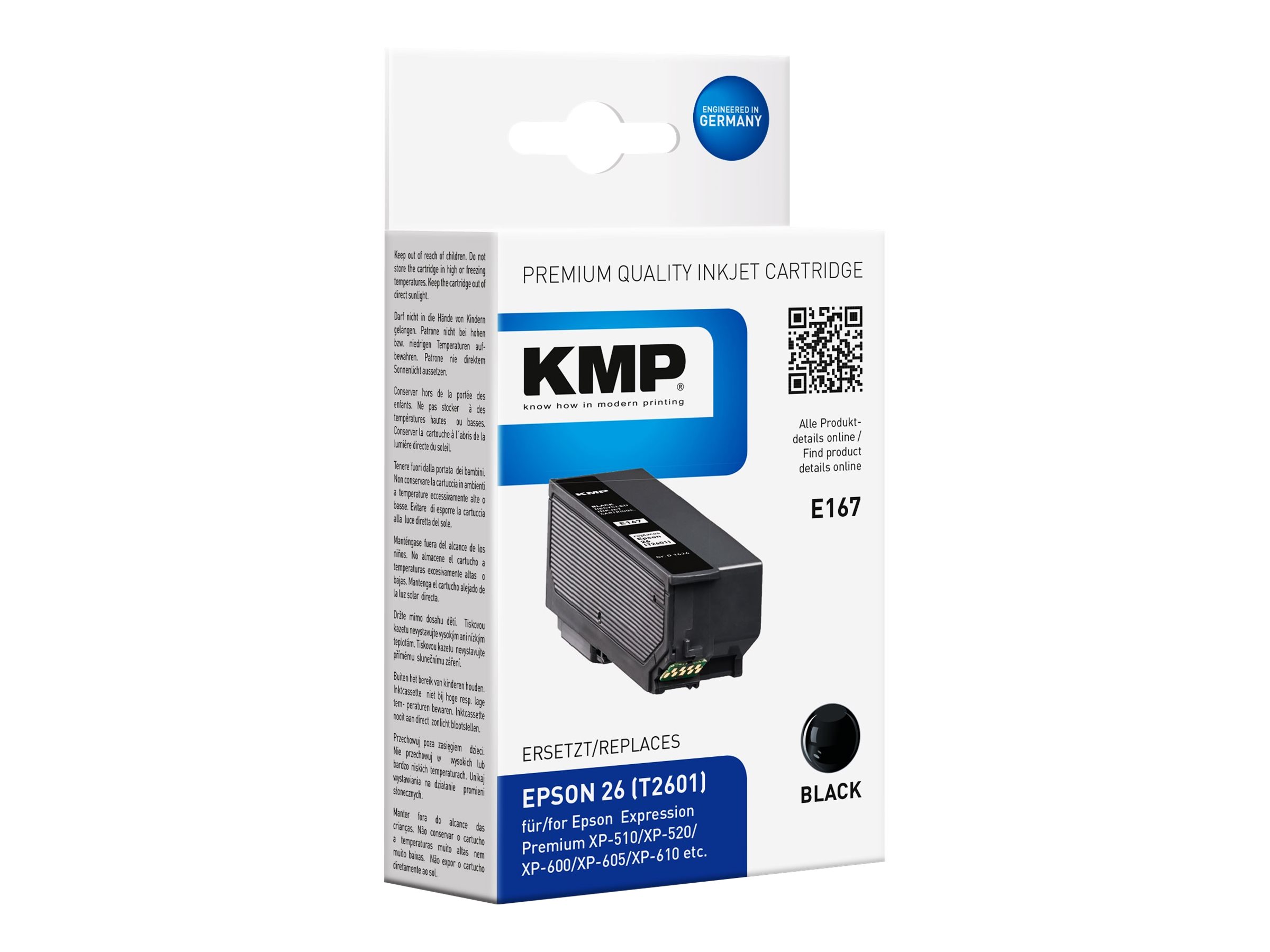 KMP E167 - 9 ml - Schwarz - kompatibel -