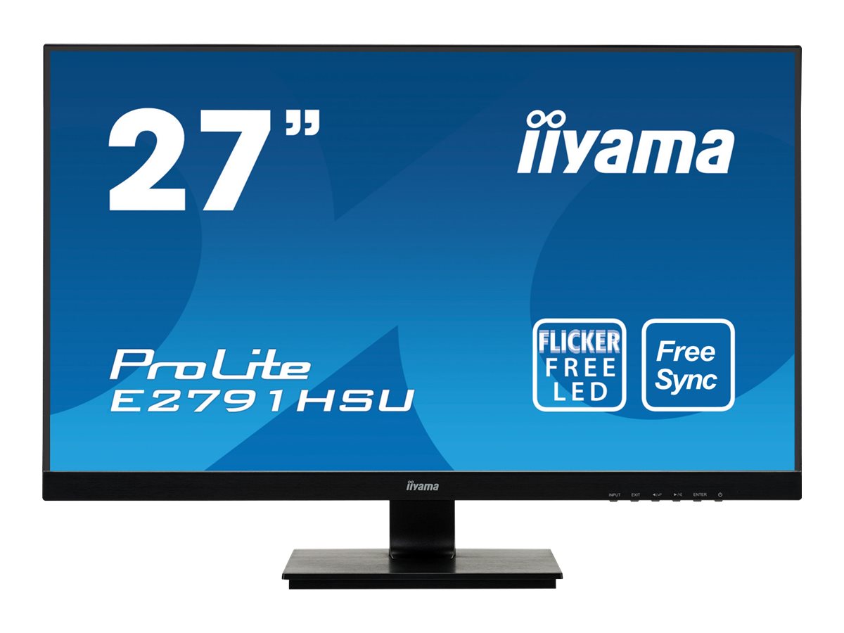 iiyama ProLite E2791HSU-B1 - LED-Monitor - 68.6 cm (27") - 1920 x 1080 Full HD (1080p) @ 75 Hz - TN - 300 cd/m²