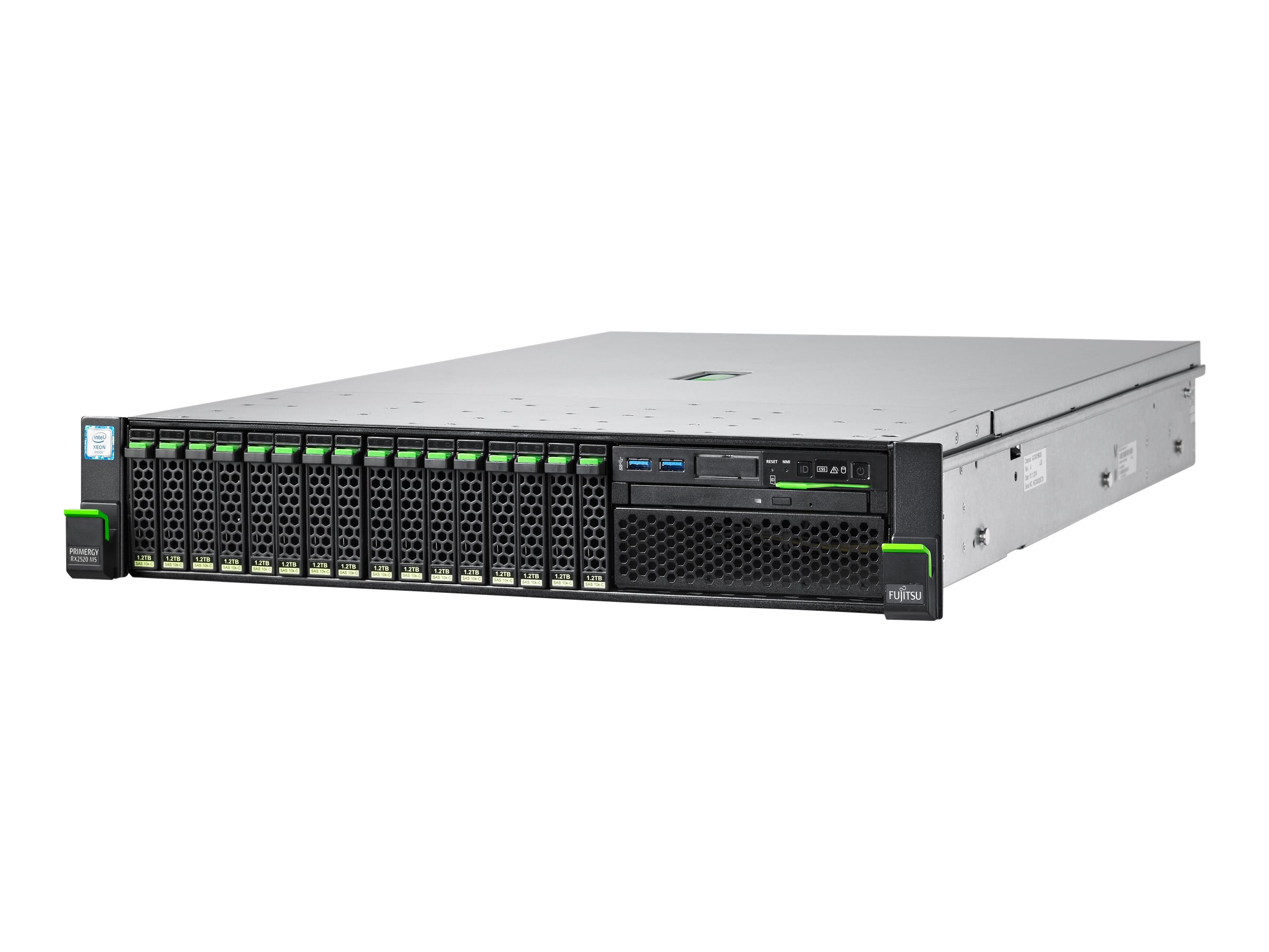 Fujitsu PRIMERGY RX2520 M5 - Server - Rack-Montage - 2U - zweiweg - 1 x Xeon Silver 4208 / 2.1 GHz