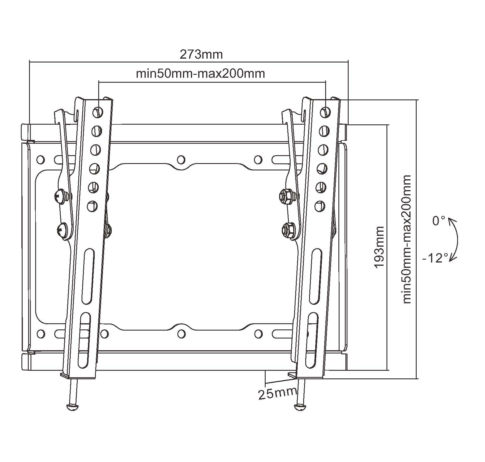 Equip Befestigungskit (Montageklammer, Slide-in-Platte) - für LCD-Display - Kunststoff, stainless steel - 58,4-109 cm, Ansicht 4