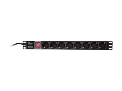 Logilink Steckdosenleiste 19" 8fach mit An/Aus Schalter (PDU8C01)