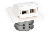 DIGITUS FTTH Glasfaser Unterputz-Wandanschlussdose für SCLC-Adapter
