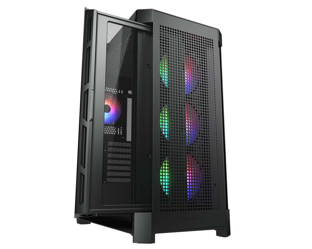 Cougar Gehäuse Midi-Tower DuoFace Pro ARGB Schwarz - Midi/Minitower - ATX, Ansicht 3