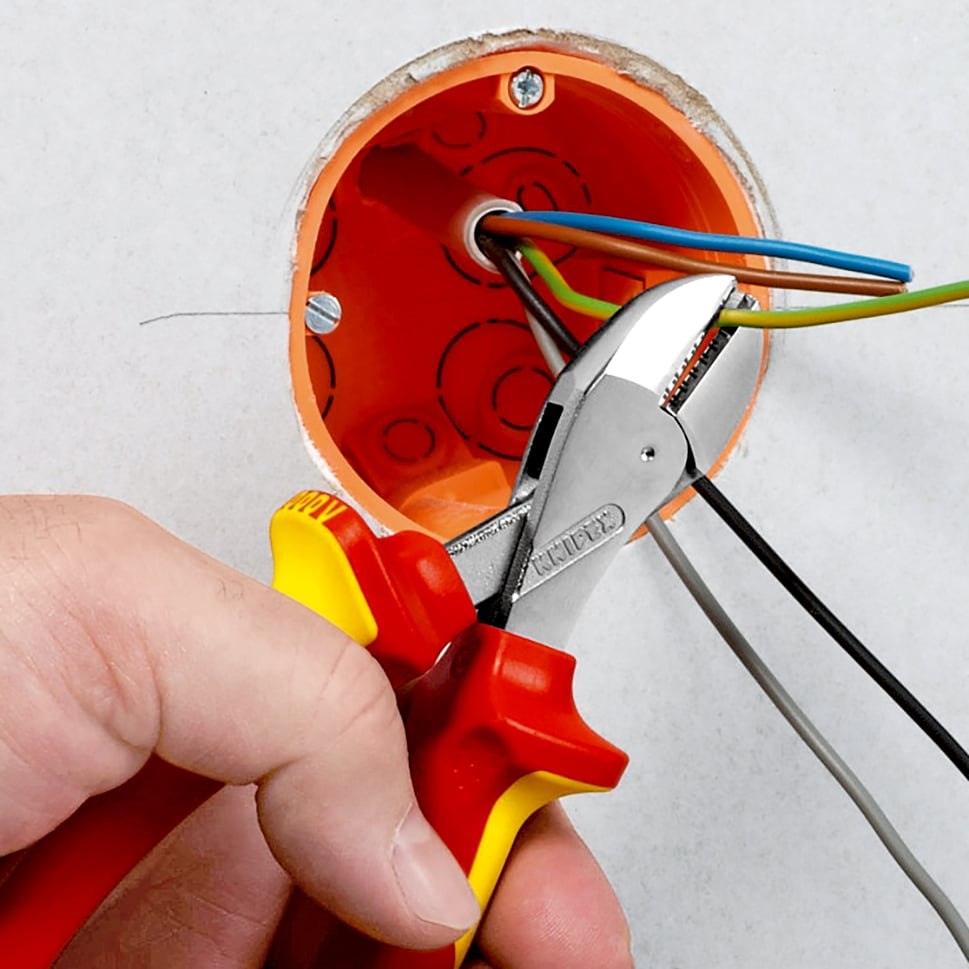 KNIPEX X-Cut - Diagonale Zange - 1,2 cm - Rot - Gelb - 56 mm - 160 mm - 28 mm, Ansicht 4