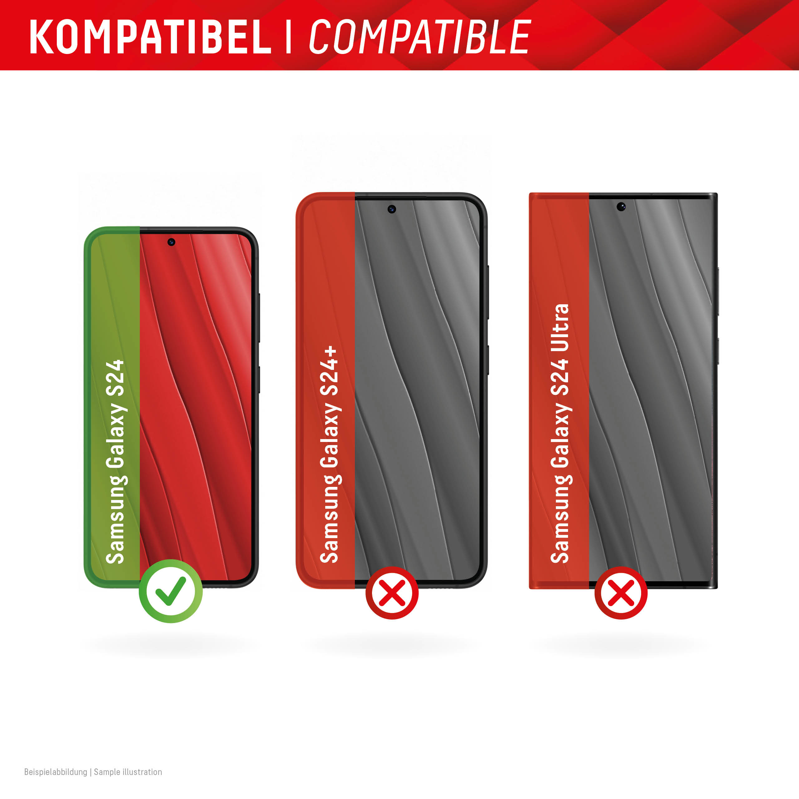 E.V.I. Displex Smart Glass 9H für Samsung Galaxy S24 - Montagesticker - unzerbrechlich, Ansicht 4