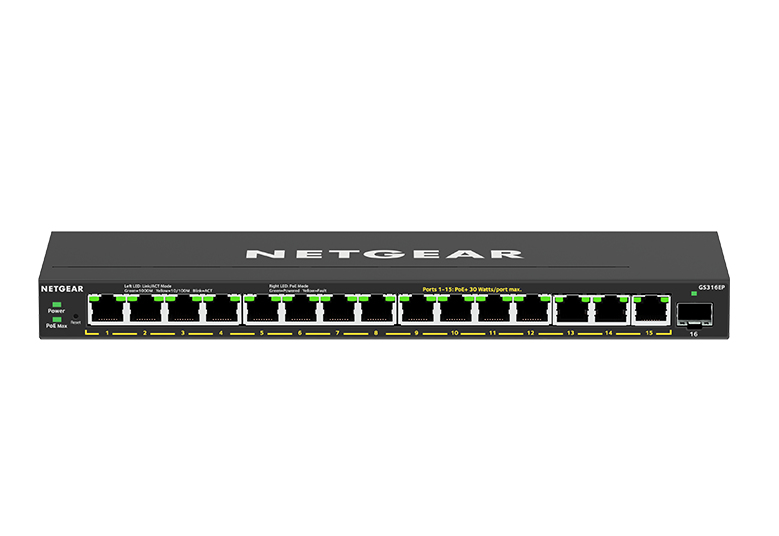 Netgear Plus GS316EP - Switch - managed - 15 x 10/100/1000 (PoE+)