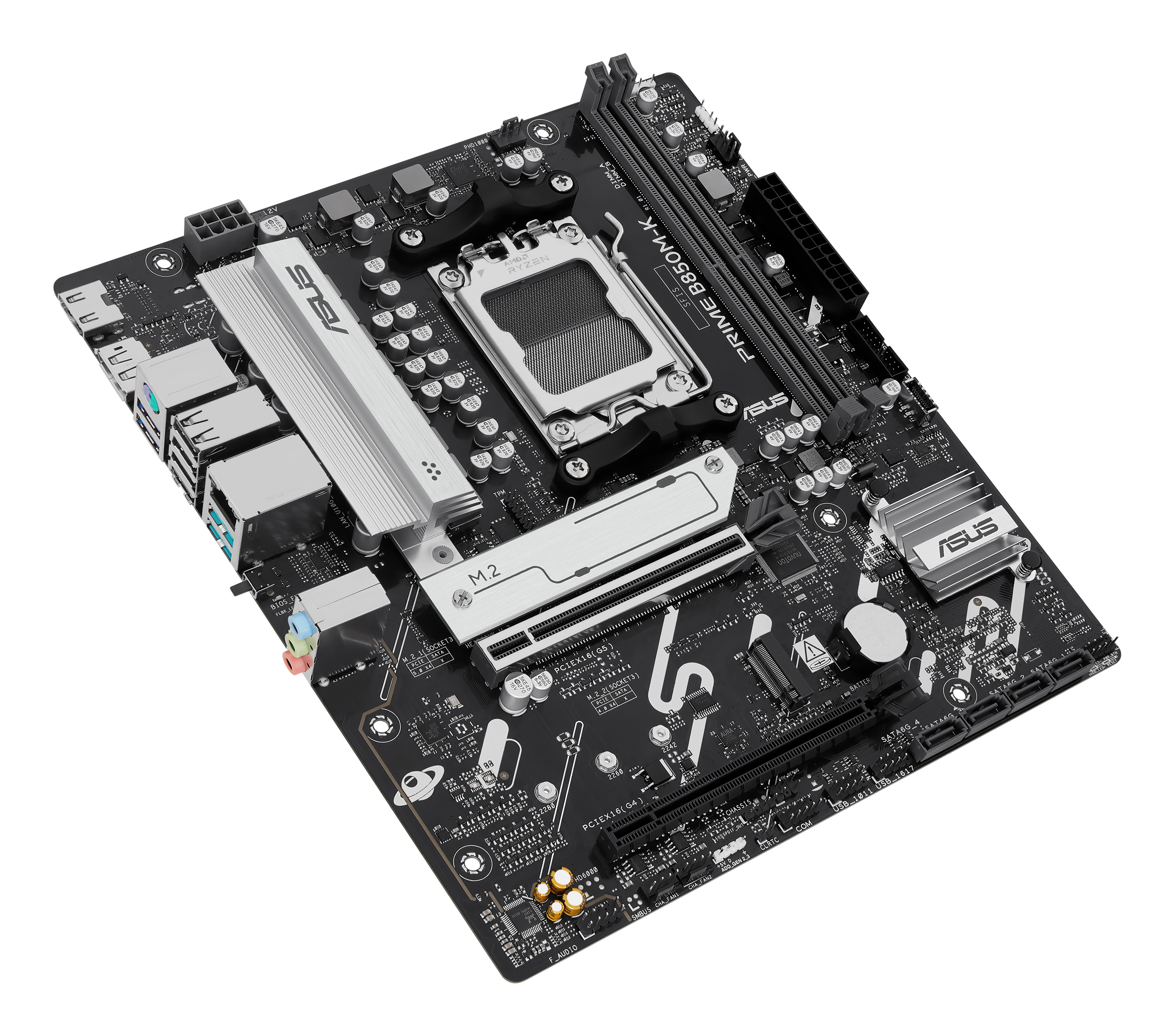 ASUS PRIME B850M-K - Motherboard - micro ATX - Socket AM5 - AMD B850 Chipsatz - 2.5 Gigabit LAN, Ansicht 2