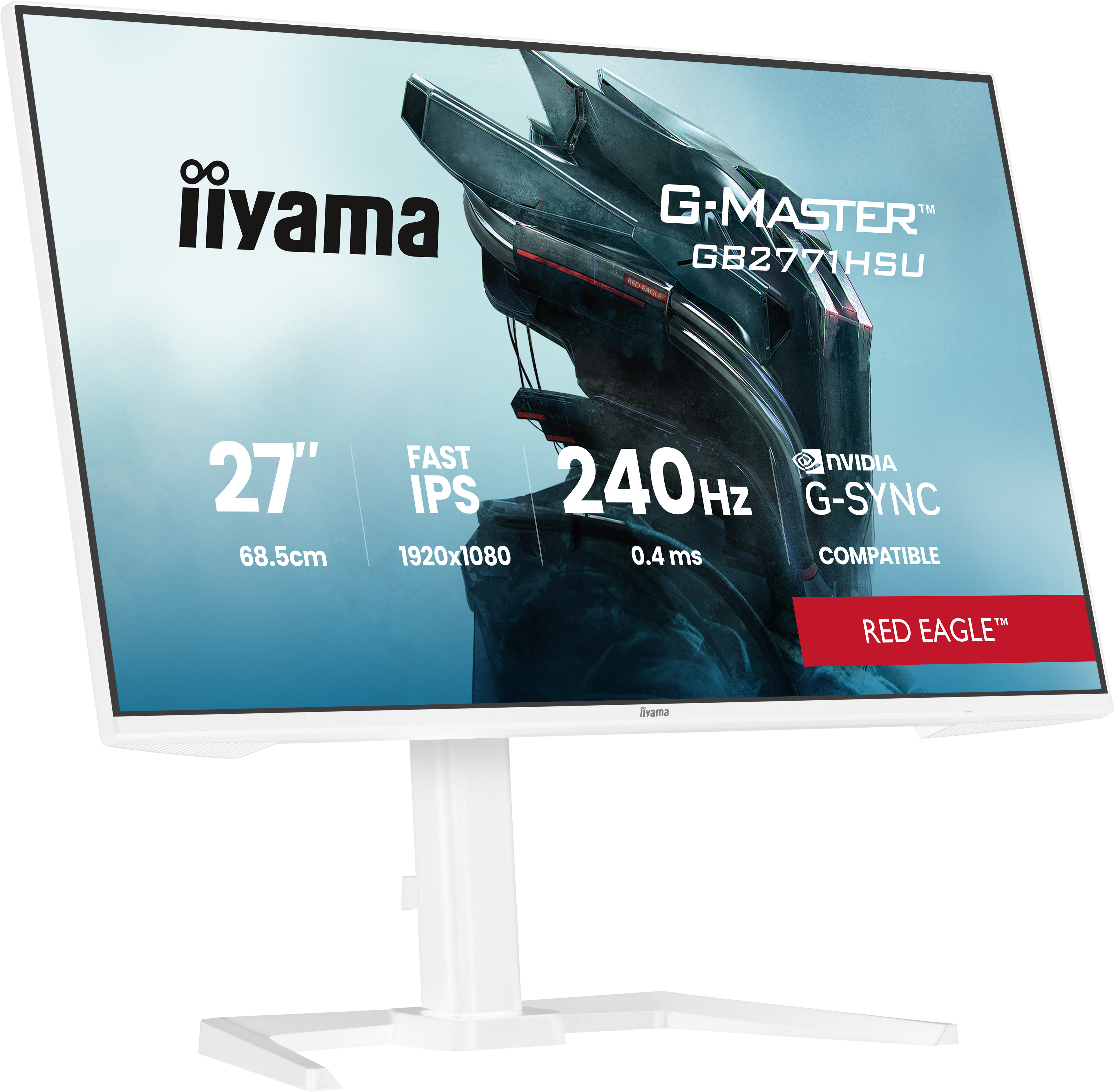 Iiyama GB2771HSU-W1 27 FHD IPS - Flachbildschirm (TFT/LCD) - 68,6 cm, Ansicht 2