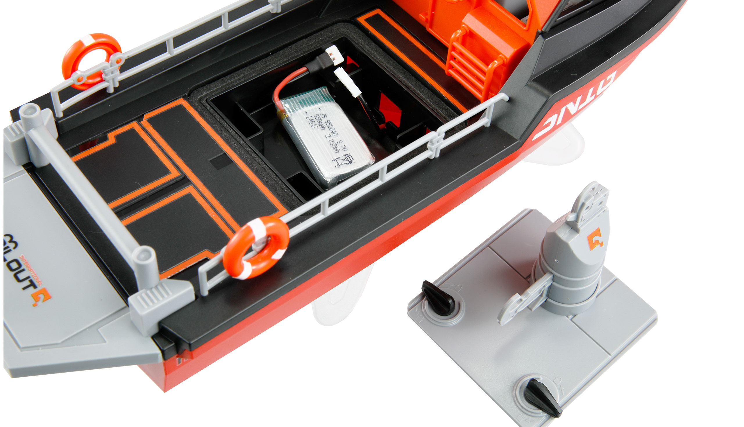 Amewi Rettungsboot brushless Jetantrieb 320mm RTR schwarz/rot, Ansicht 2
