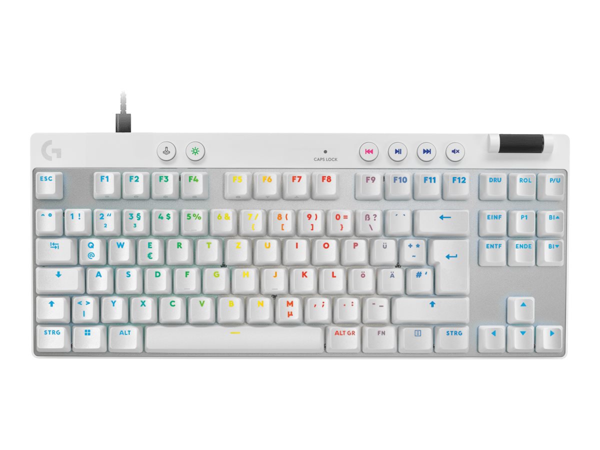 Logitech G PRO X RAPID - Tastatur - TKL - Hintergrundbeleuchtung - USB - QWERTZ - Deutsch - Tastenschalter: Linear - weiß
