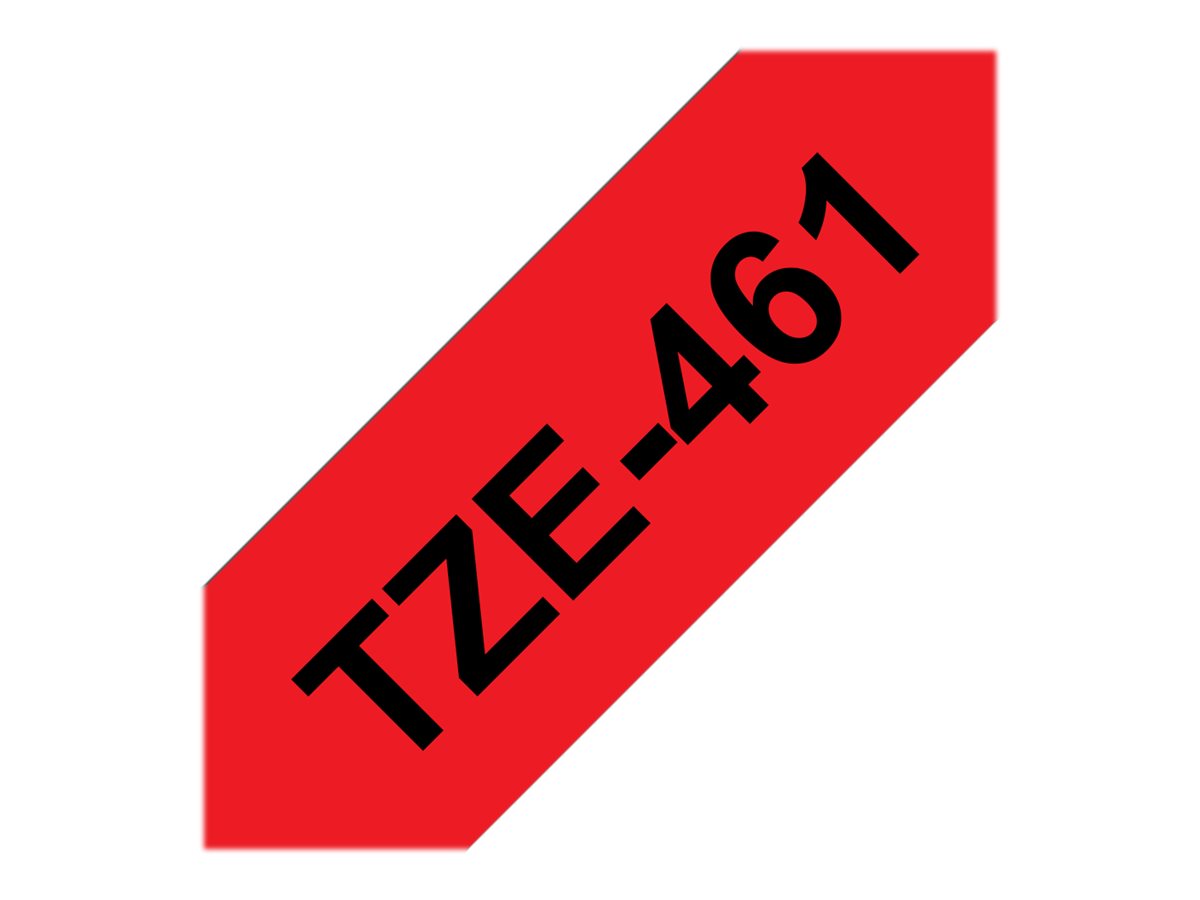 Brother TZe-461 - Schwarz auf rot - Rolle (3,6 cm x 8 m), Ansicht 3