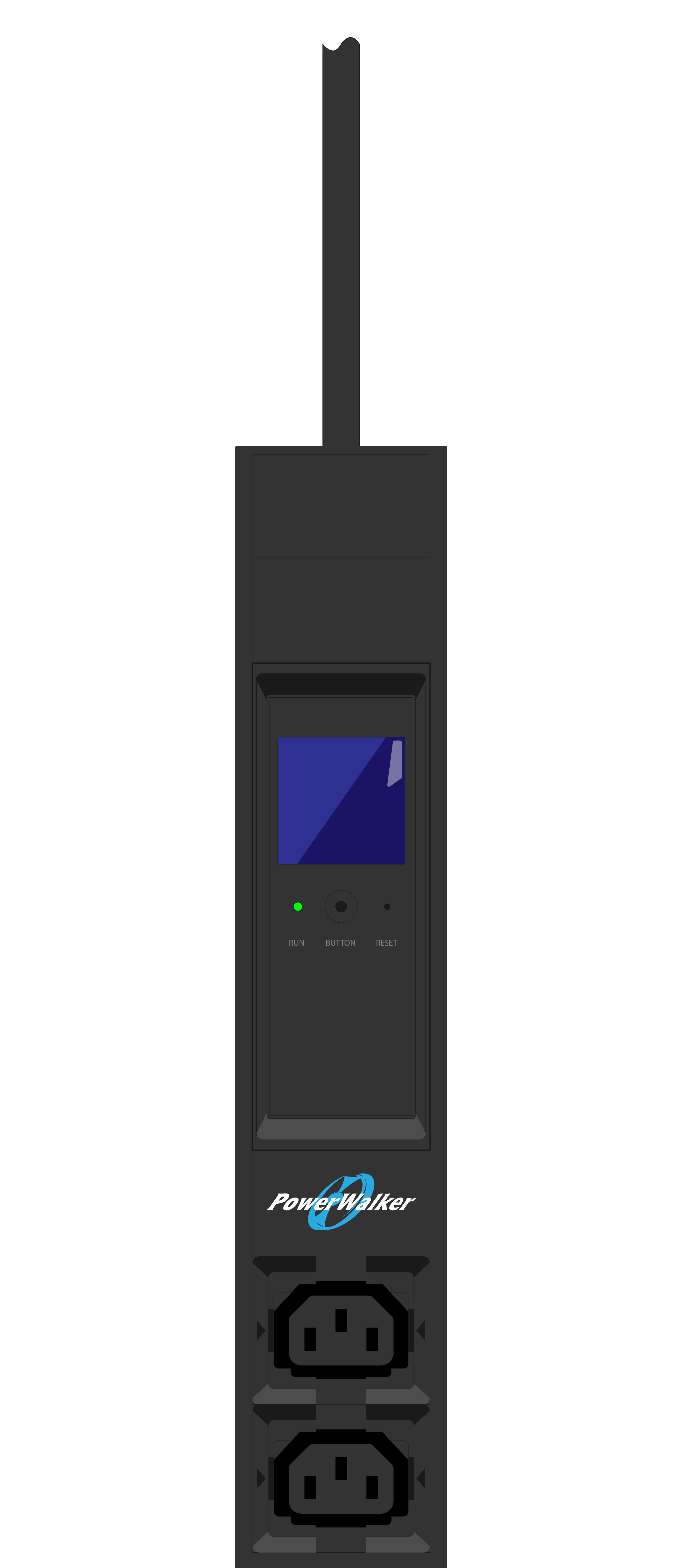 PowerWalker 10133030 - Messgerät - 0U - Senkrecht - Schwarz - 24 AC-Ausgänge - C13-Koppler - C19-Koppler, Ansicht 4