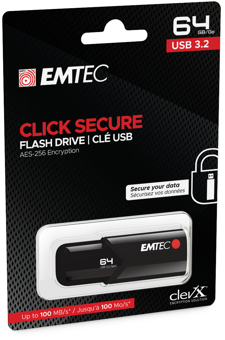 EMTEC B120 Click Secure 3.2 - USB-Flash-Laufwerk