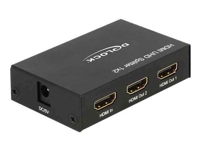 Delock HDMI UHD Splitter 1 x HDMI in > 2 x HDMI out 4K