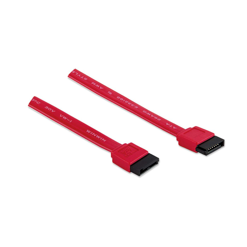 Manhattan SATA Data Cable, 7-Pin, 50cm, Male to Male, 6 Gbps, Red, Lifetime Warranty, Polybag - SATA-Kabel - SATA (M), Ansicht 3