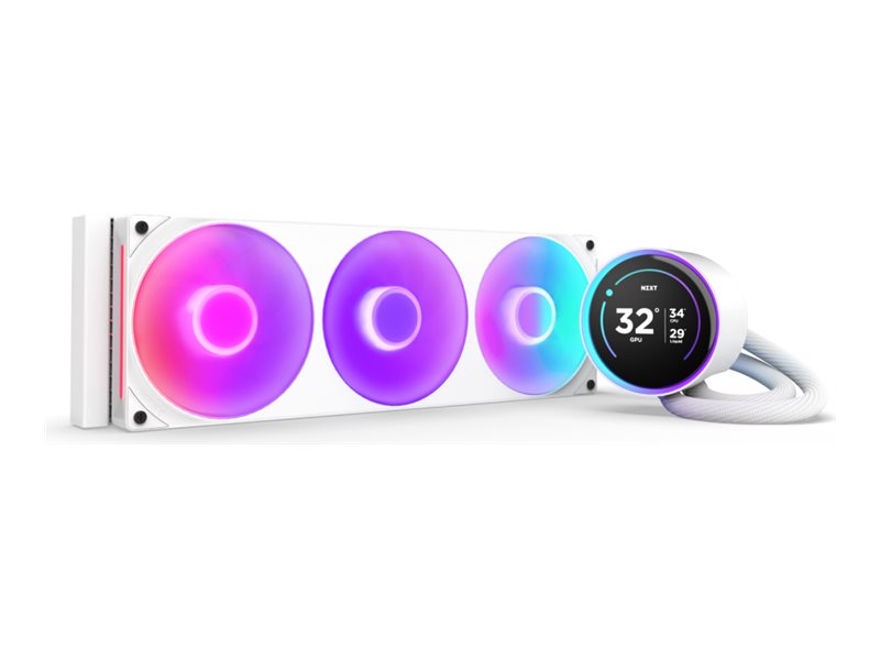 NZXT Kraken Elite 360 RGB - Prozessor-Flüssigkeitskühlsystem - mit LCD-Display - Kühlergröße: 360 mm - (für: LGA1851, LG