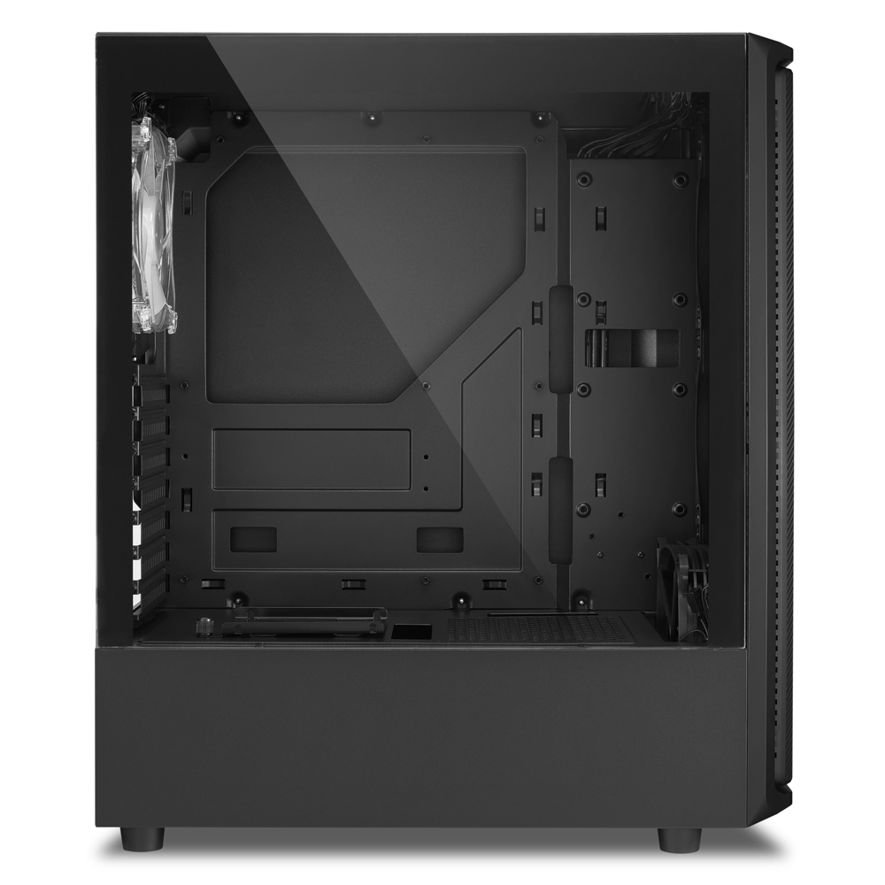 Sharkoon SK3 RGB - Midi Tower - PC - Schwarz - ATX - micro ATX - Mini-ITX - Multi - Taschenlüfter, Ansicht 4