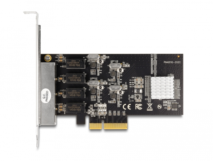 Delock PCI Express x4 Karte 4 x RJ45 Gigabit LAN RTL8111 - PCIe - RJ-45 - PCIe 2.0 - Silber - PC - Windows 10, Ansicht 4