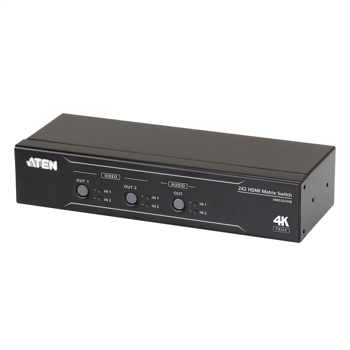 ATEN VM0202HB 2 x 2 True 4K HDMI Audio/Video Matrix Switch - KVM-Umschalter - 4-Port