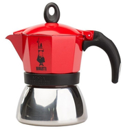 Bialetti Moka induction - Mokka-Kanne - 0,4 l - Rot - Silber - Aluminium - 2 Tassen - Induction mocha