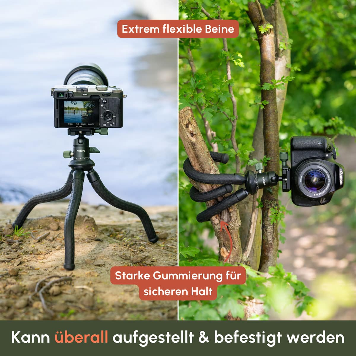 C-ROPE Creatorpod Flexibles Stativ mit 360° Kugelkopf 30cm retail, Ansicht 2