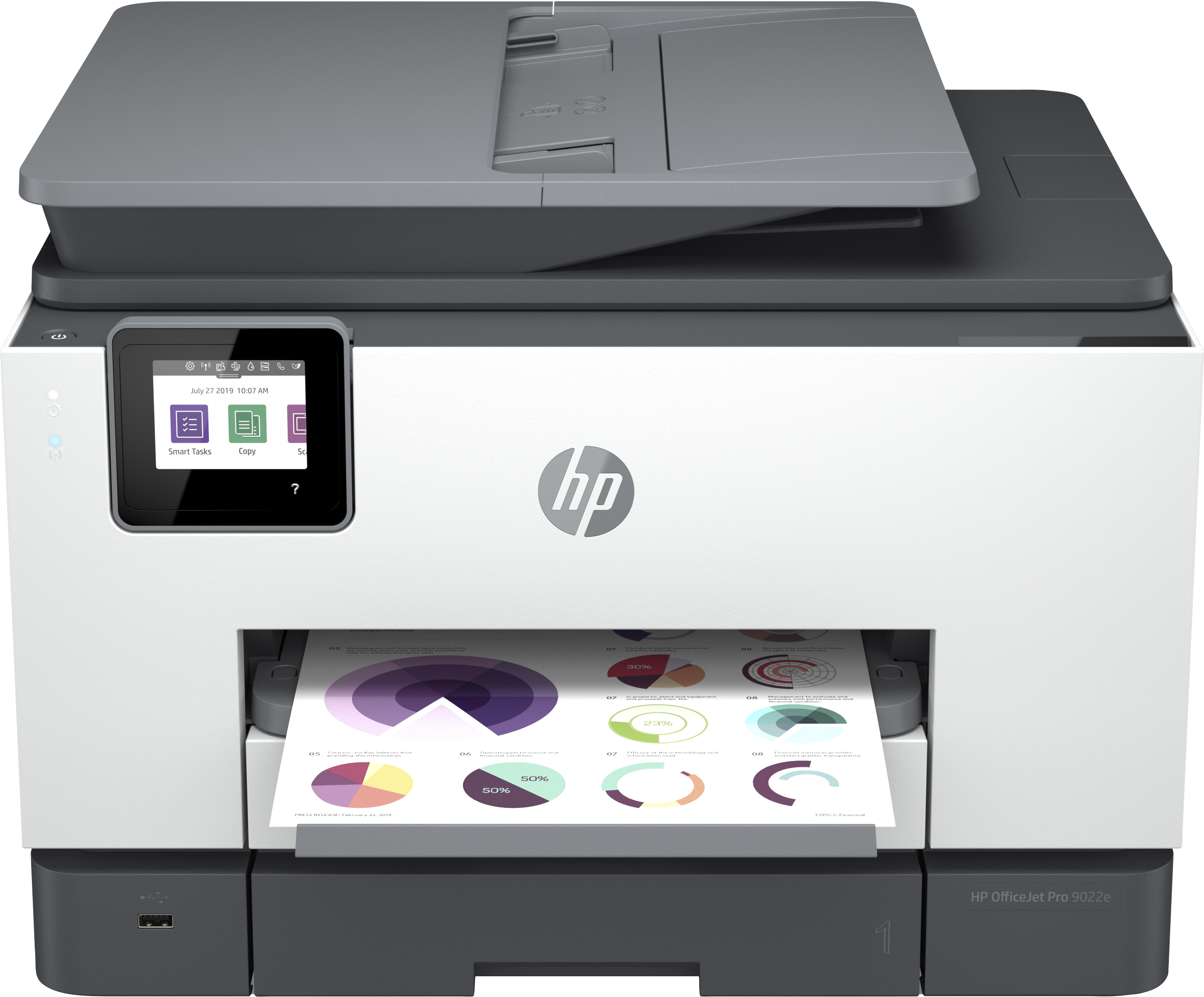HP OfficeJet Pro 9022e All-in-One-Drucker - Drucken - Kopieren - Scannen - Faxen - +; Mit Instant Ink kompatibel; Dokumentenzuführung; Beidseitiger Druck - Tintenstrahl - Farbdruck - 4800 x 1200 DPI - Farbkopieren - A4 - Weiß