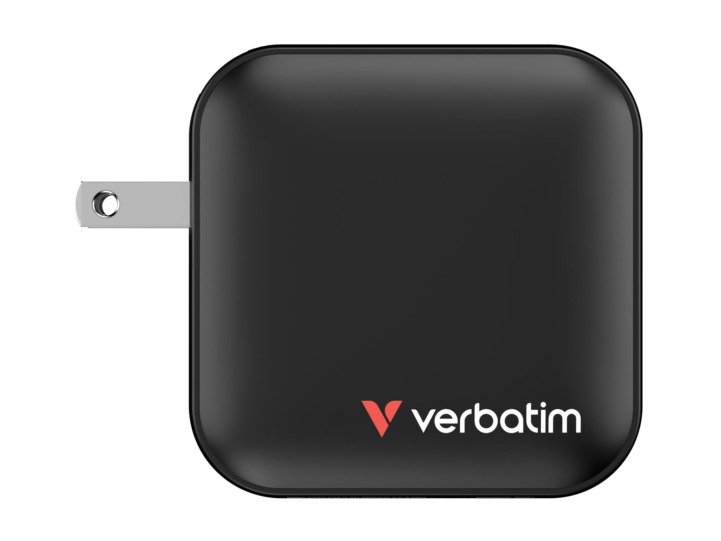 Verbatim Netzteil - GaN - 100 Watt - 5 A - PD 3.0, PD/PPS, QC 4.0 - 4 Ausgabeanschlussstellen (3 x USB-C, USB), Ansicht 4