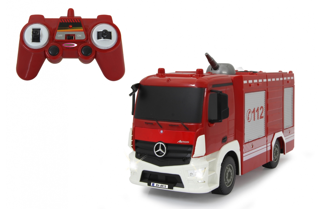 JAMARA Fire fighter TLF Mercedes-Benz Antos - Feuerwehrwagen - Elektromotor - 1:26 - Fahrbereit (RTD) - Rot - Weiß - Kunststoff