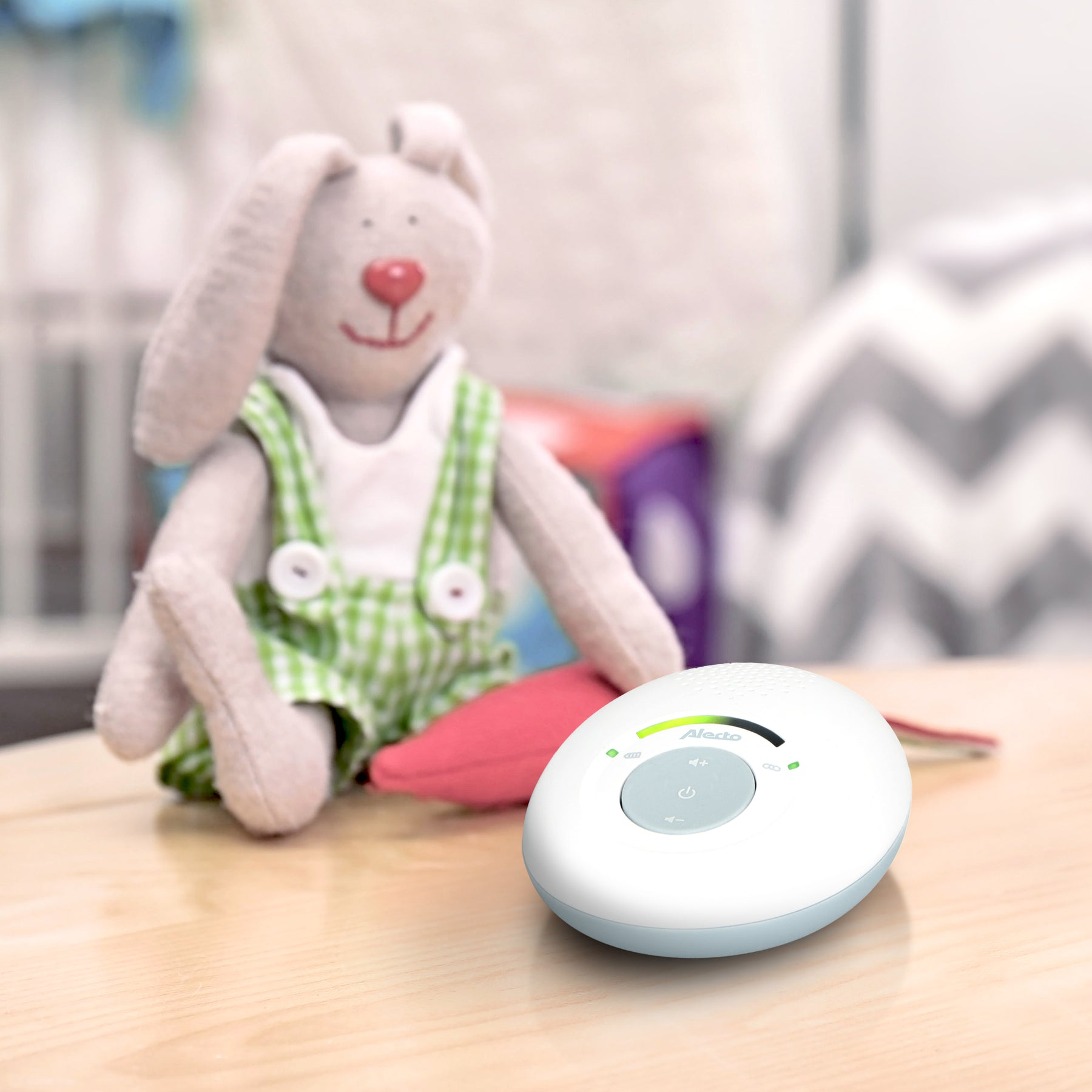 Alecto DECT Babyphone mit Full ECO-Modus weiss/blau, Ansicht 4