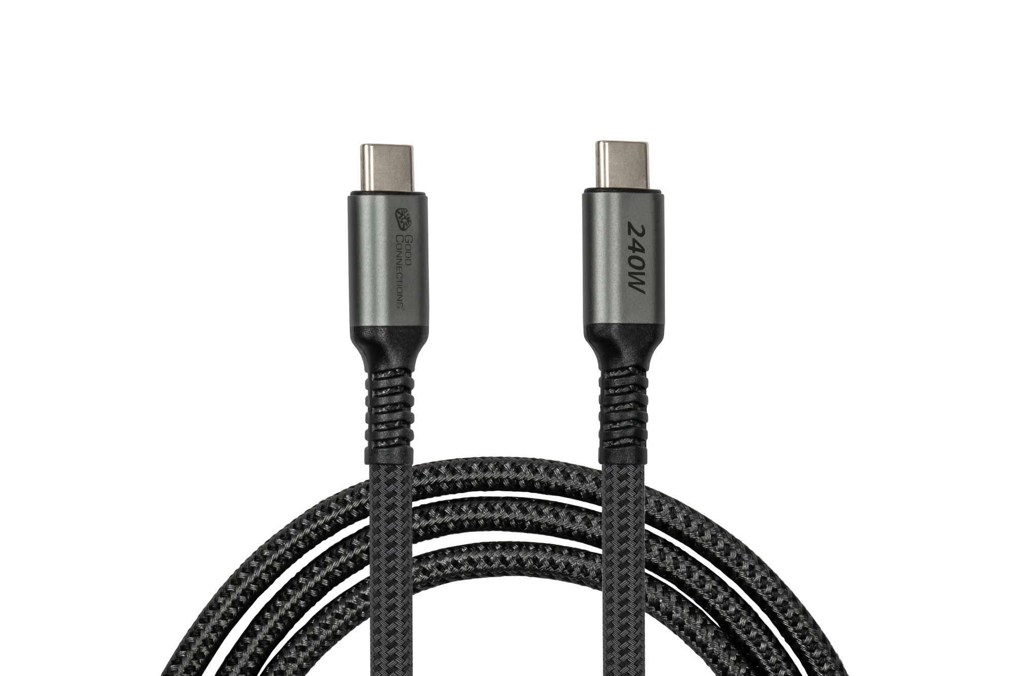 Good Connections USB 2.0 Lade- und Datenkabel 240W USB-C Stecker an anthrazit 2m - Mit dem - Kabel - Digital/Daten, Ansicht 2