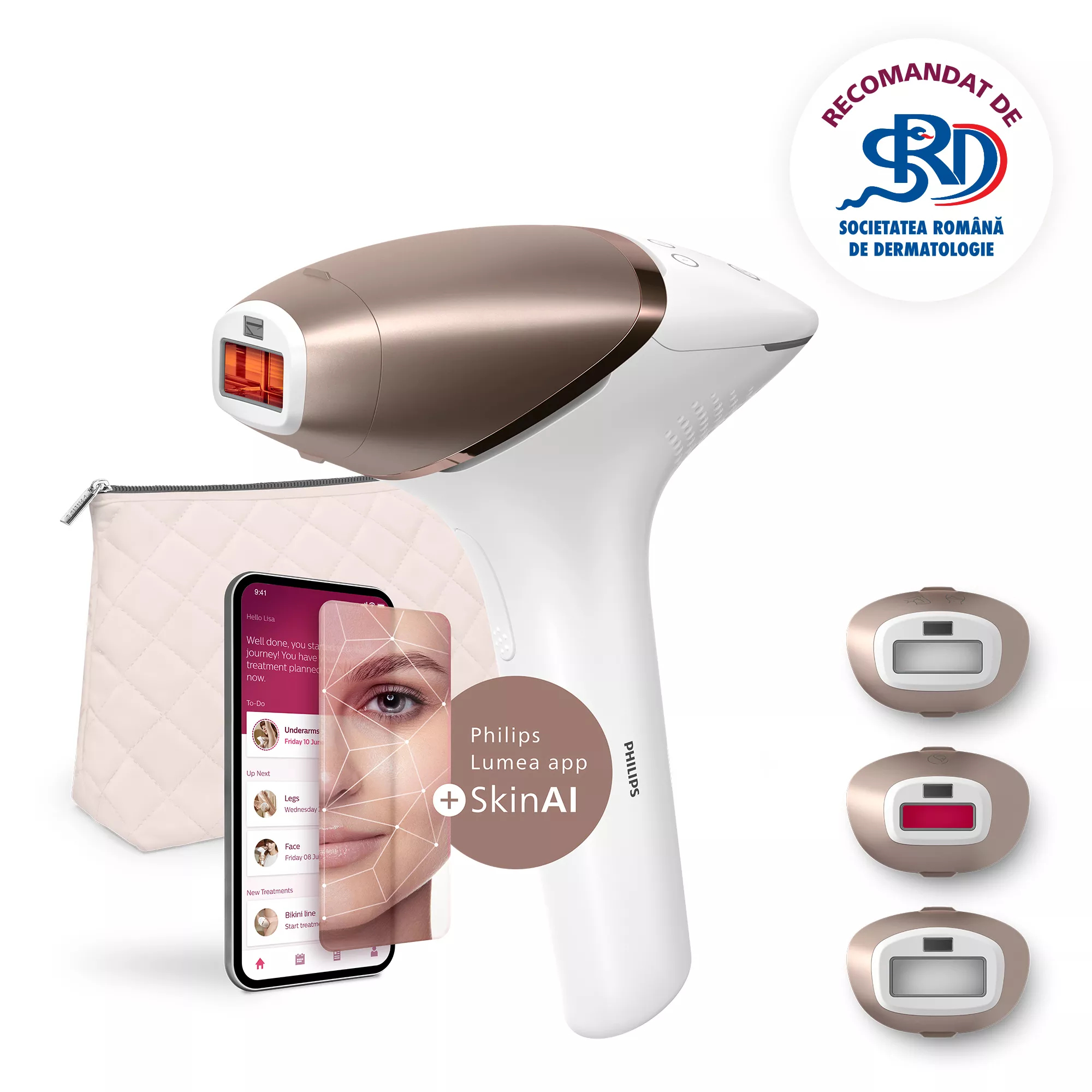 Philips BRI973/00 - Roségold - Weiß - Lichtimpulstechnologie (IPL) - 8,5 min - 2,5 min - 2 min - 1,5 min, Ansicht 3