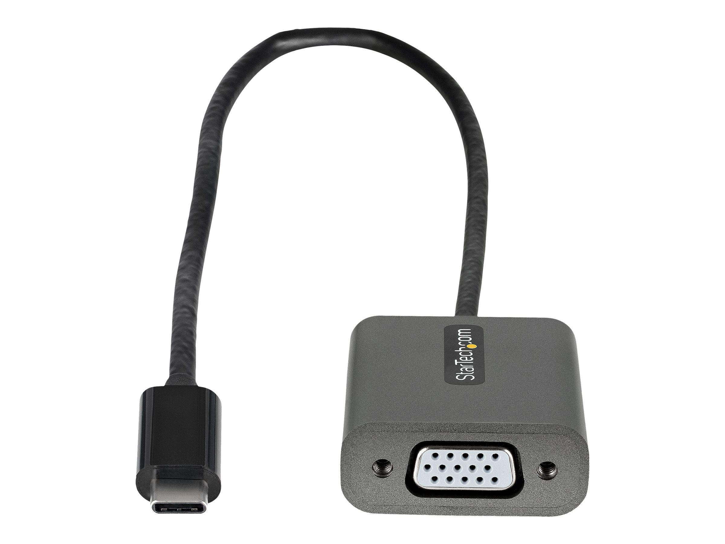 StarTech.com USB-C auf VGA Adapter - 1080p USB Typ C zu VGA Adapter Dongle - USB-C (DP Alt Modus) zu VGA Monitor / Display Videokonverter - Thunderbolt 3 kompatibel - 30 cm langes Kabel (CDP2VGAEC) - Videoadapter