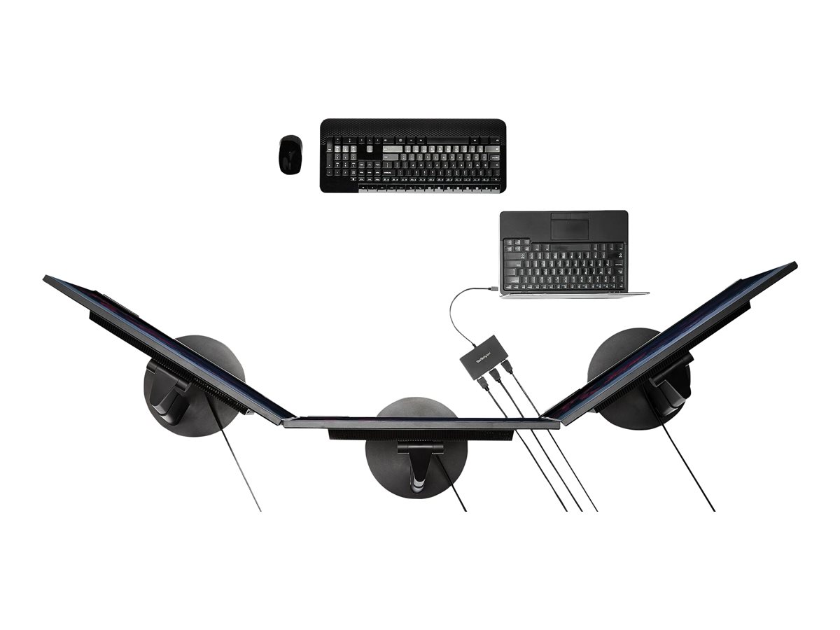StarTech.com Startech 3-Port Multi Monitor Adapter - DisplayPort 1.2 auf 3x HDMI MST Hub - Triple 1080p HDMI Monitore - Video Splitter für den erweiterten Desktop-Modus nur auf Windows-PCs - DP auf 3x HDMI (MSTDP123HD)