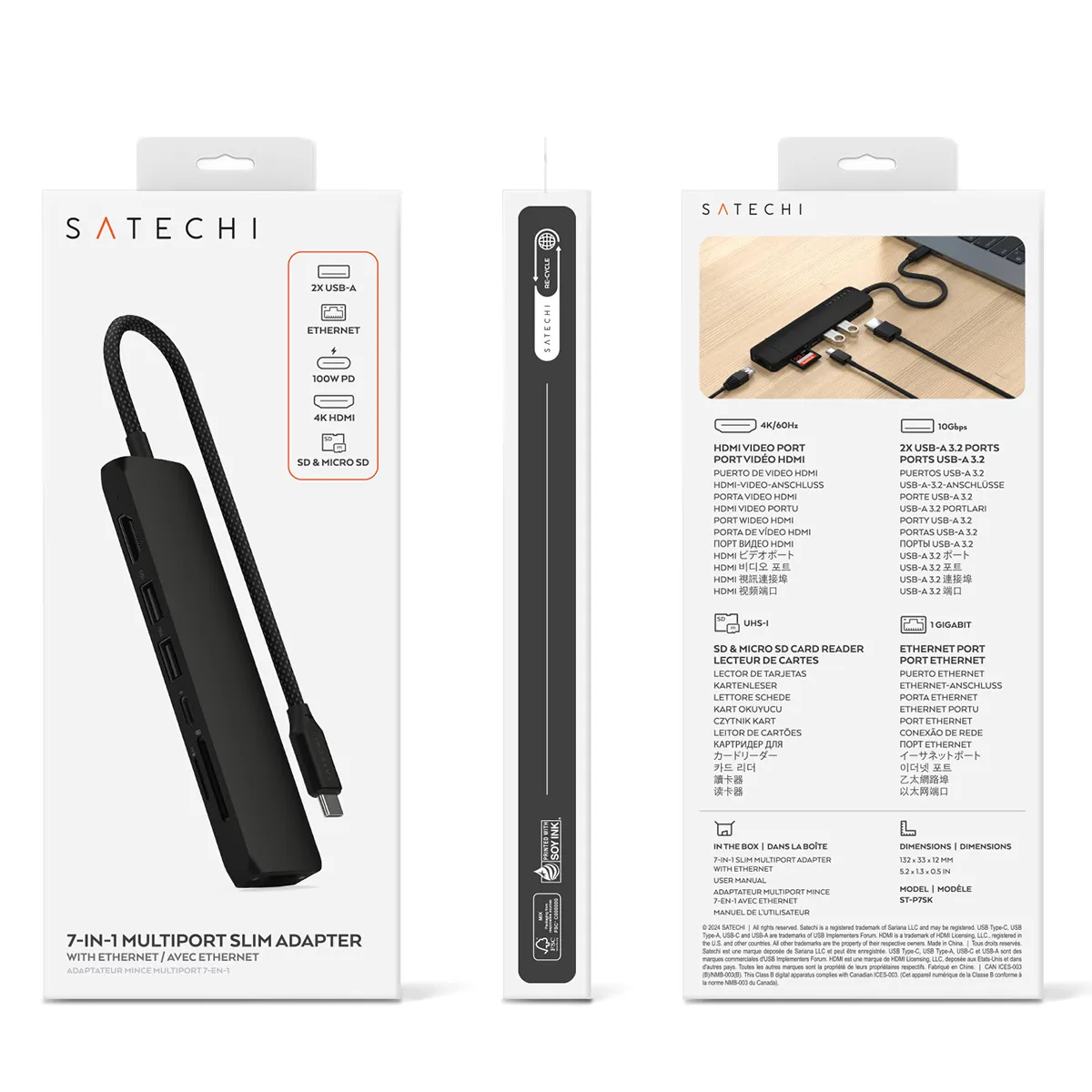 Satechi 7-in-1 - Dockingstation - USB-C / USB 3.2 Gen 2 x 2, Ansicht 2