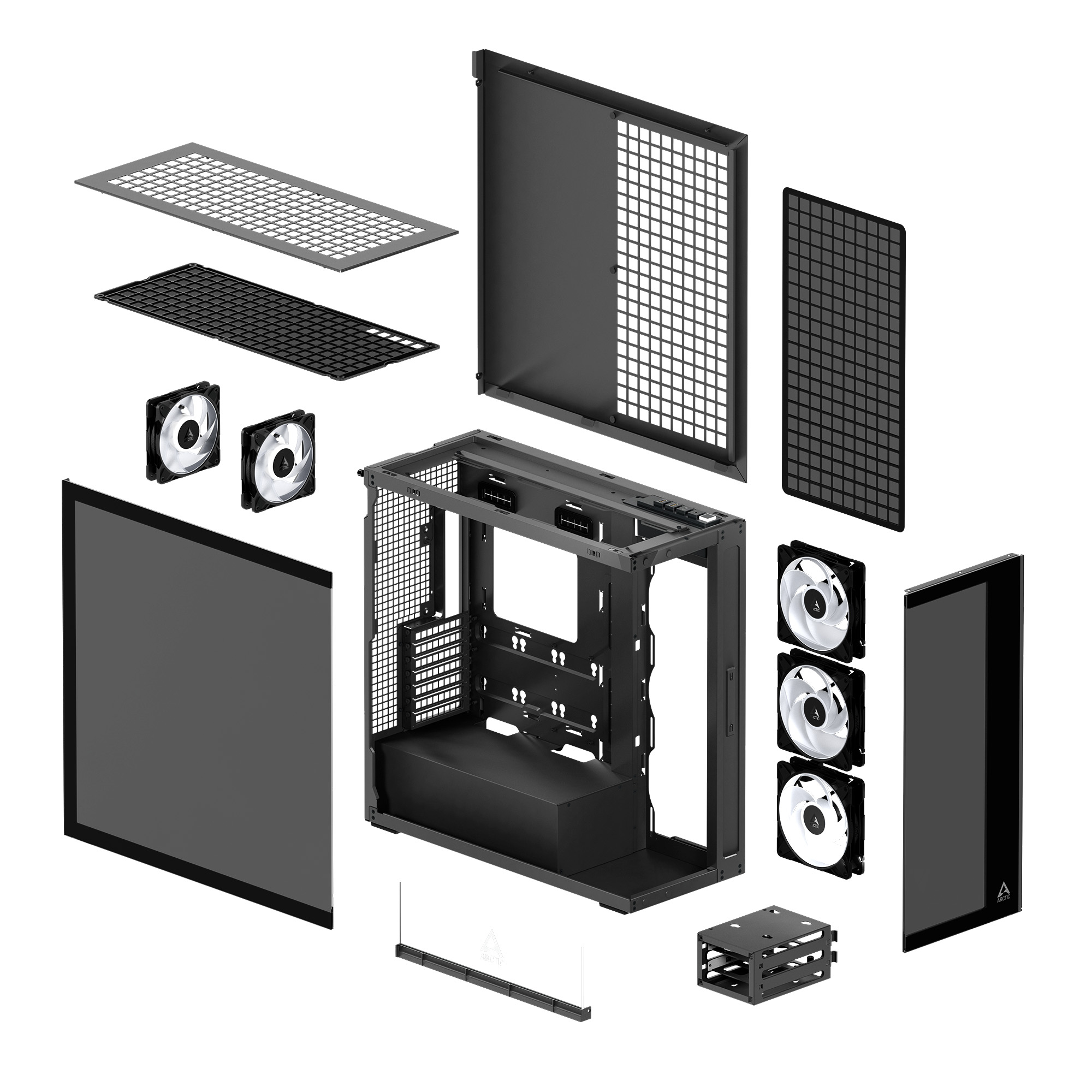 Arctic Xtender Black| PC-Gehäuse - Midi/Minitower - ATX, Ansicht 2