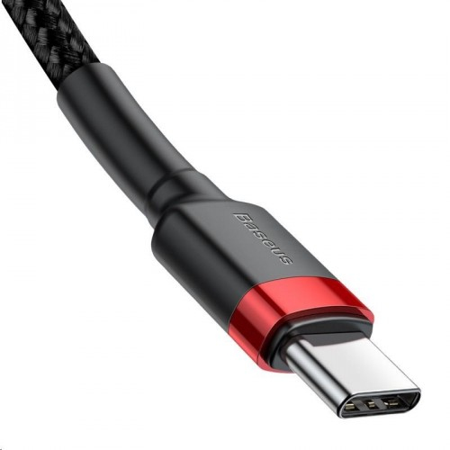 Baseus Cafule, 2 m, USB C, USB C, 0,48 Gbit/s, Schwarz, Rot, Ansicht 2