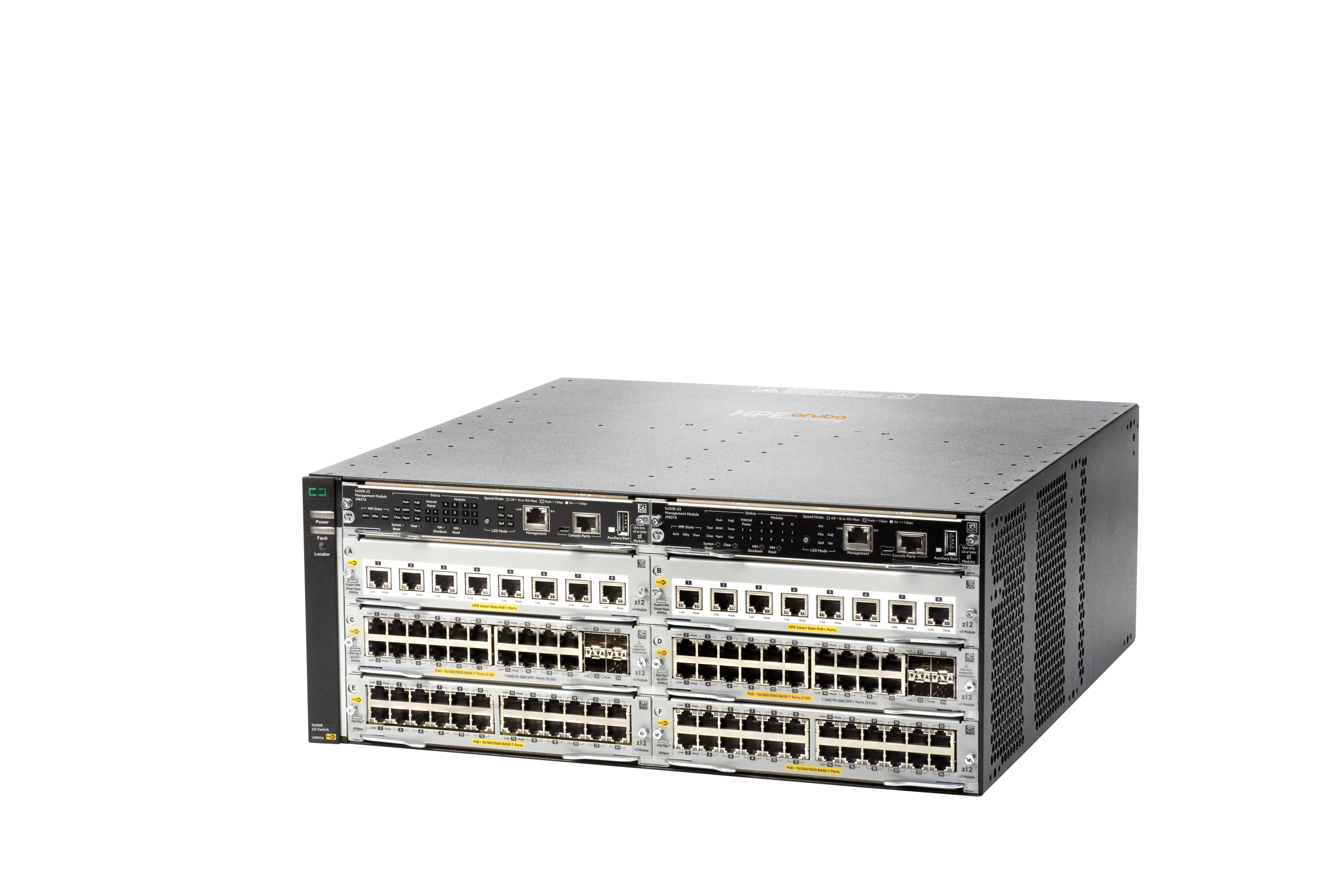 HPE Aruba 5406R 44GT PoE+ / 4SFP+ (No PSU) v3 zl2 - Switch - managed - 44 x 10/100/1000 (PoE+), Ansicht 2