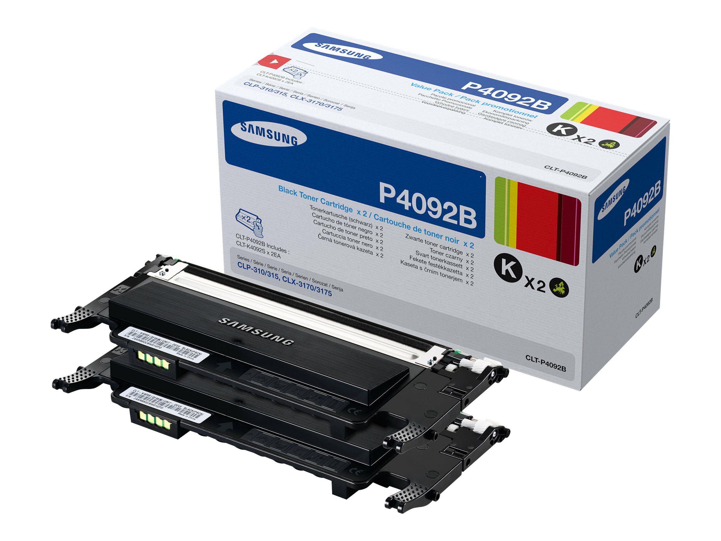 Samsung CLT-P4092B - 2er-Pack - Schwarz - original - Tonerpatrone (SU391A), Ansicht 3