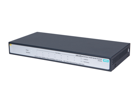 HPE OfficeConnect 1420 8G PoE+ - Switch - unmanaged - 8 x 10/100/1000 - Desktop - PoE+ (64 W)