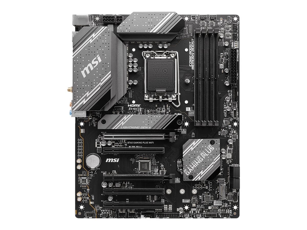 MSI B760 GAMING PLUS WIFI - Motherboard - ATX - LGA1700-Sockel - B760 Chipsatz - USB 3.2 Gen 1, USB 3.2 Gen 2, USB-C 3.2